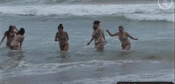  Girls Out West - Nasty lesbian orgy at the beach
